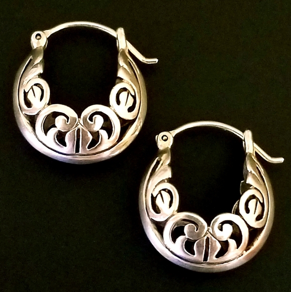 Silpada Sterling Silver Filigree Earrings - Picture 1 of 11